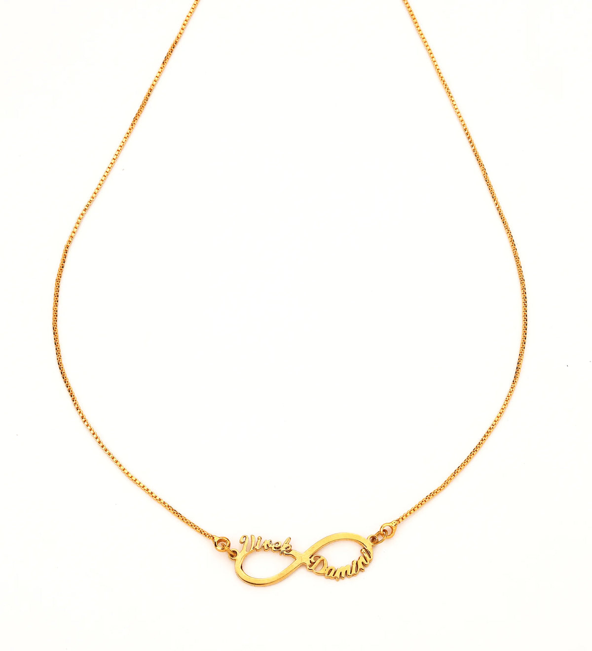 Infinite Couple Name Necklace