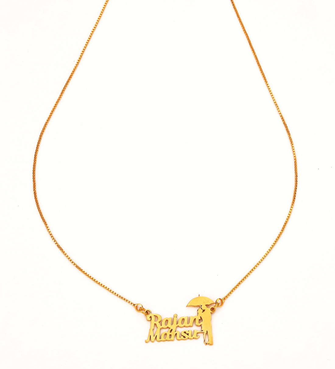 "Under My Umbrella" Personalized Couple Name Charm Necklace