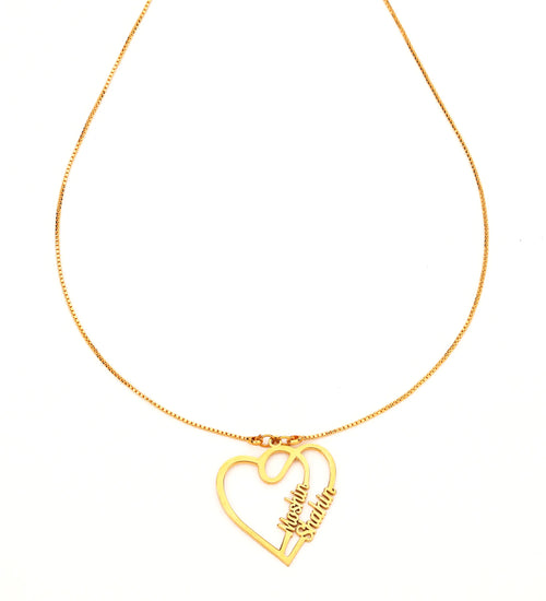 "Linked Hearts" Personalized Double Name