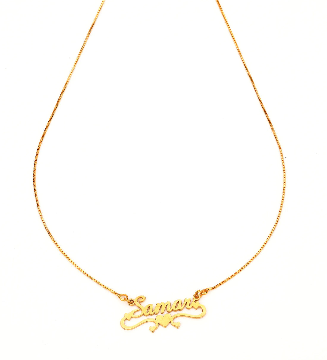 Delicate Heart Name Necklace