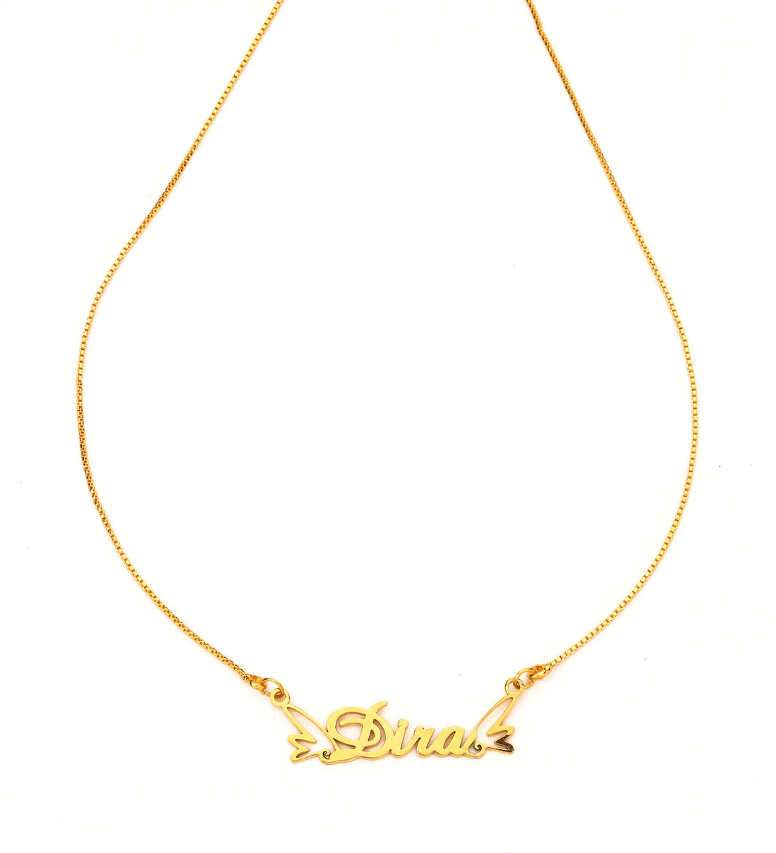Pixie wings name necklace