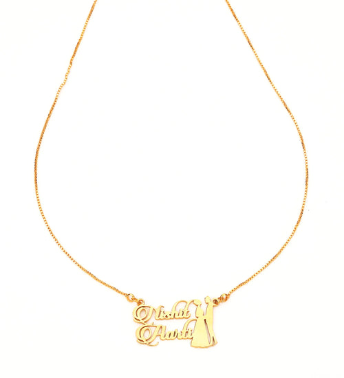 "Forever & Always" Personalized Wedding Couple Pendant