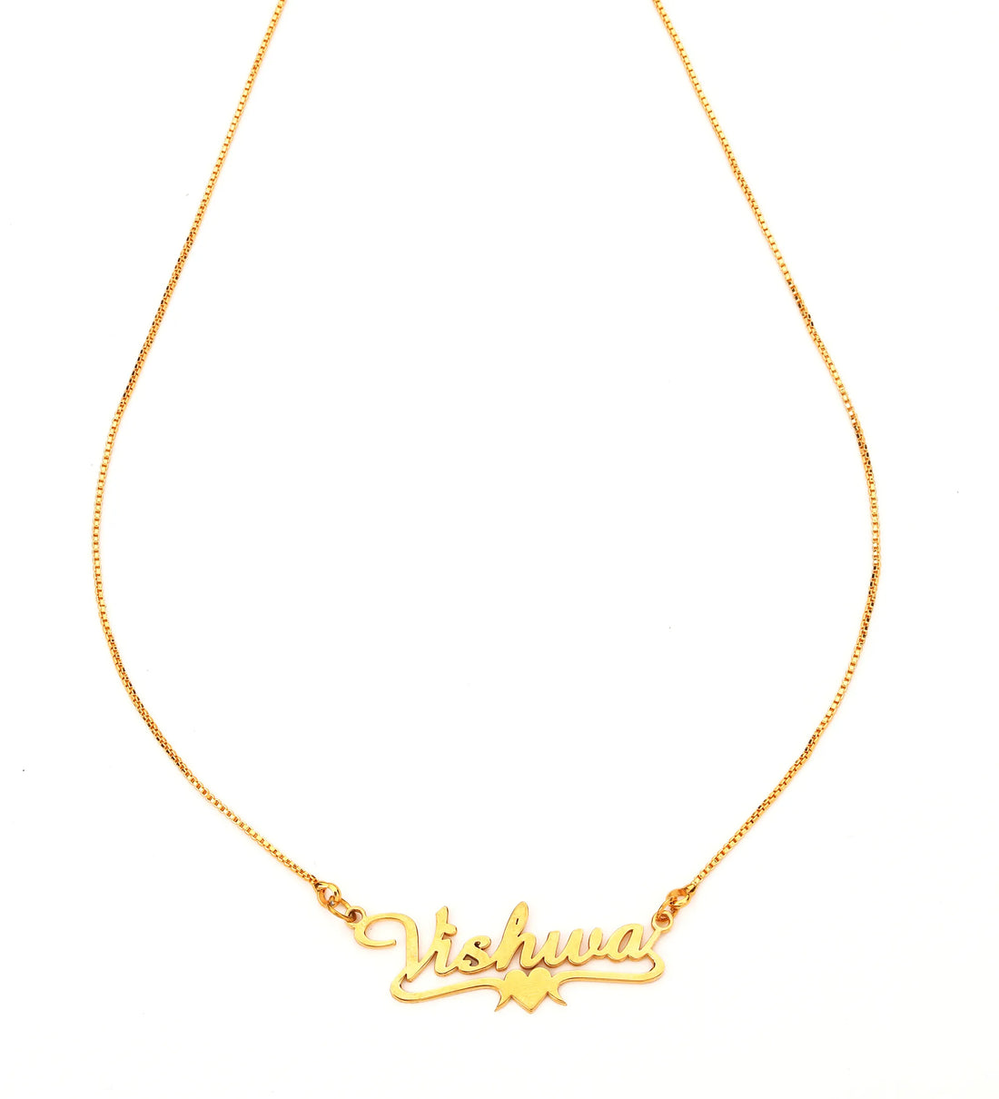 Minimal Heart Name Pendant