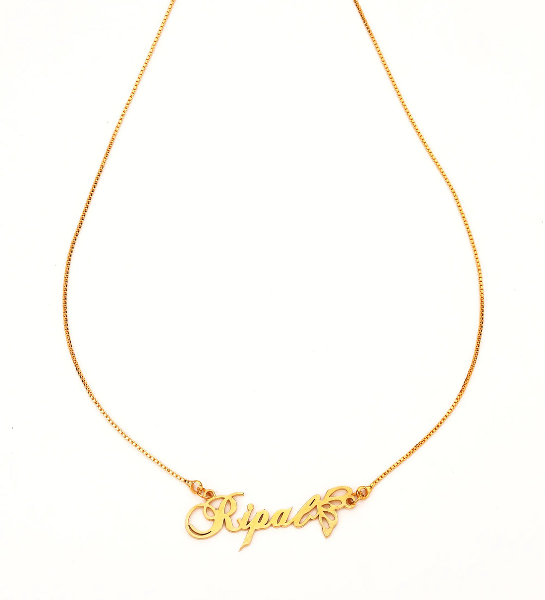 Graceful Wings Name Necklace
