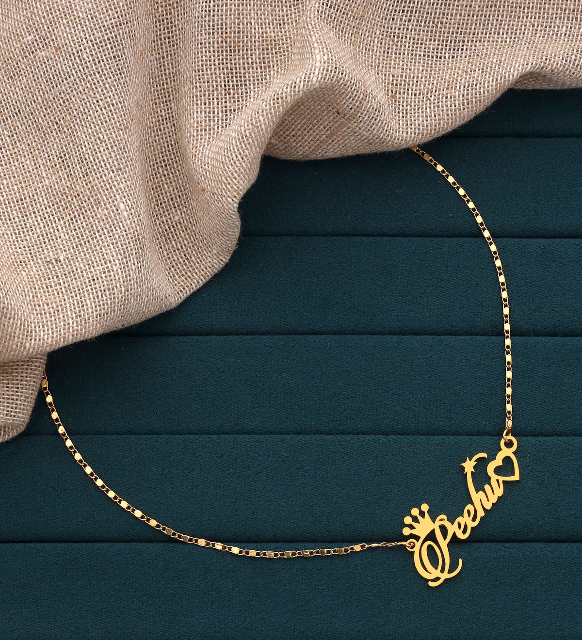 Queen Heart Name Necklace