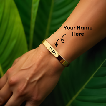 Gold Name Kada Bracelet