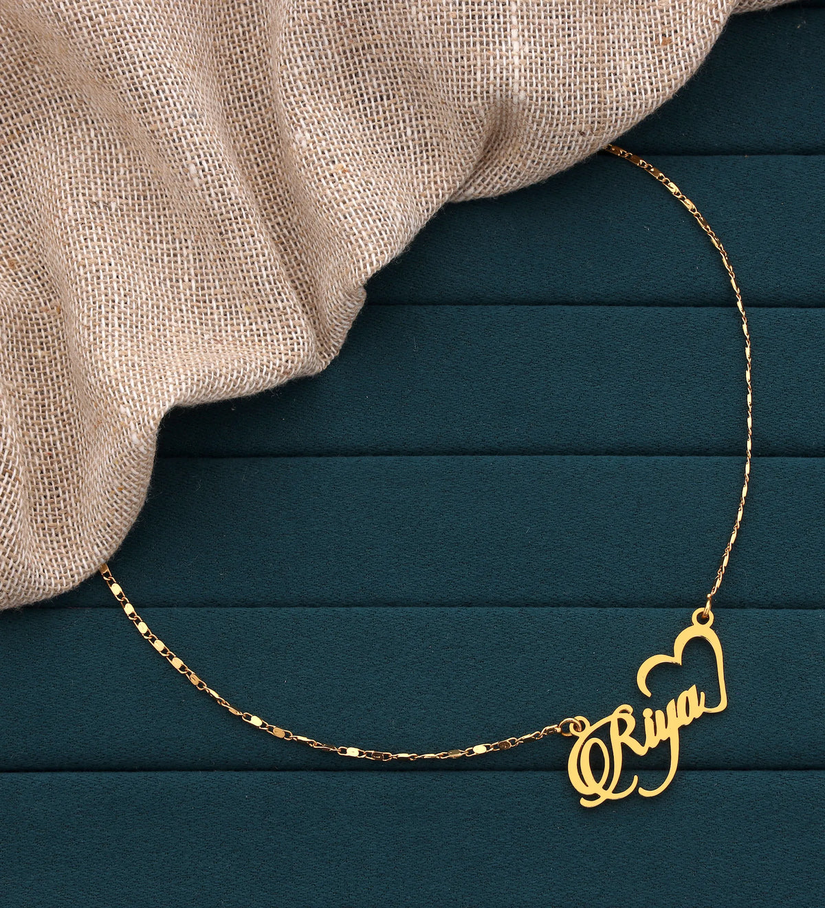 Unique Heart Name Necklace