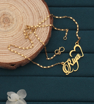 Unique Heart Name Necklace