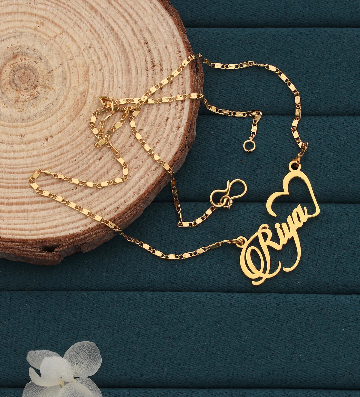 Unique Heart Name Necklace